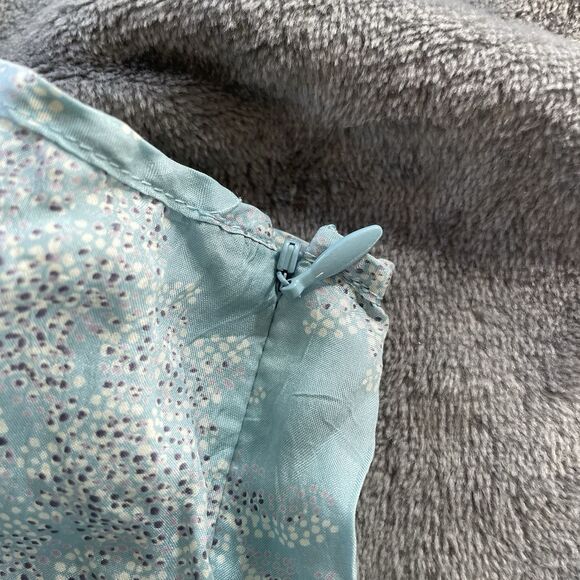 VELVET Mini Dress Womens Small Blue Silk Babydoll Crochet Boho Floral  Fairycore - Picture 7 of 10